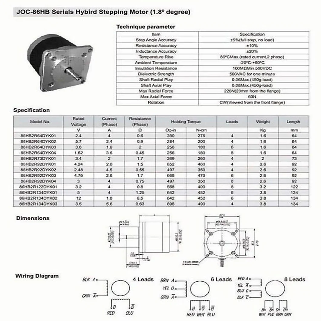 Stepper Motor NEMA17 6000rpm Brushless 24V 60W BLDC Stepping Motor