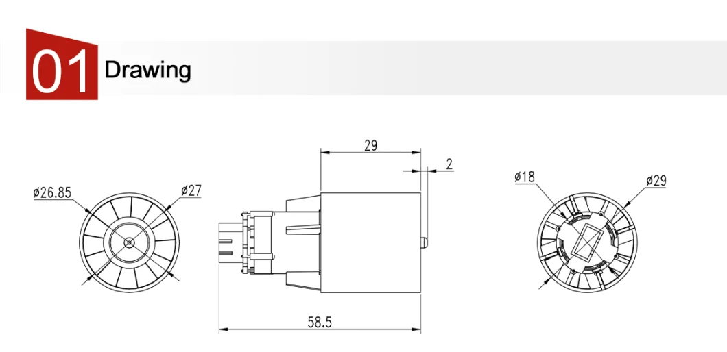 220V High Speed High Efficiency Brushless DC Motor Hair Dryer Electrical BLDC Motor